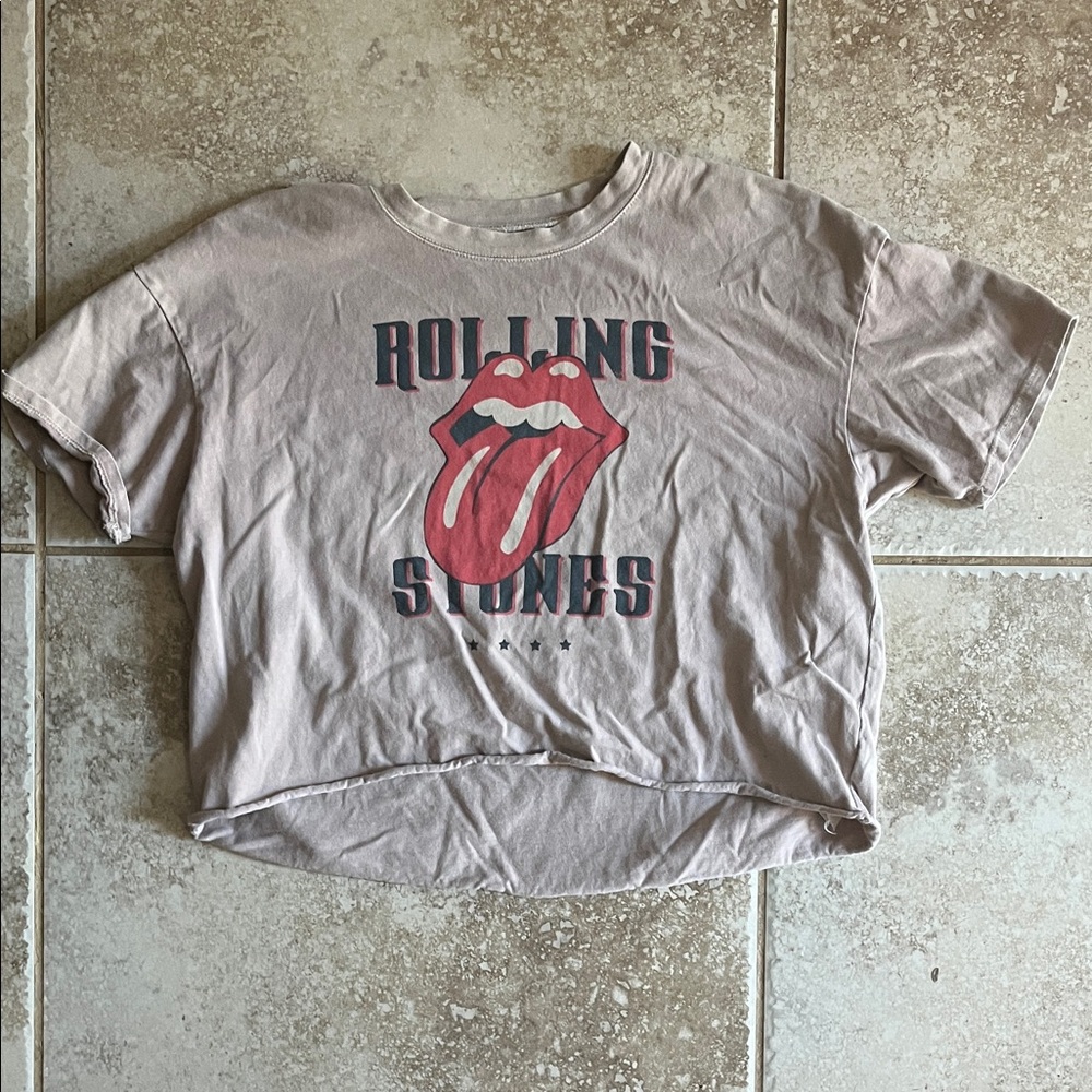 Rolling Stones Graphic Tee crop